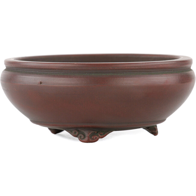Round unglazed bonsai pot by Bigei - 90 x 90 x 35 mm