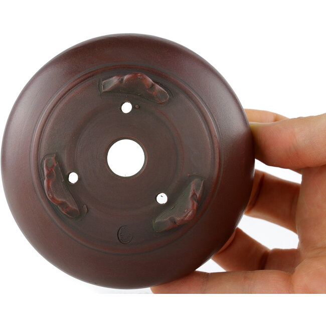 Runder, unglasierter Bonsaitopf von Bigei – 90 x 90 x 35 mm
