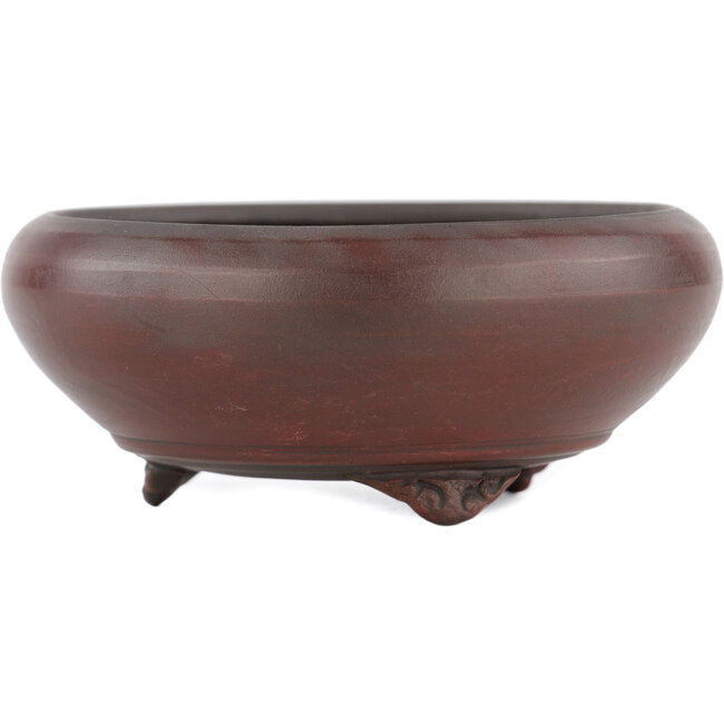 Maceta para bonsái redonda sin esmaltar de Bigei - 92 x 92 x 32 mm
