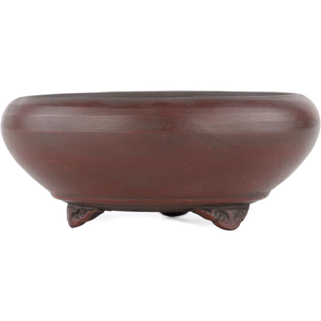 Round unglazed bonsai pot by Bigei - 92 x 92 x 32 mm