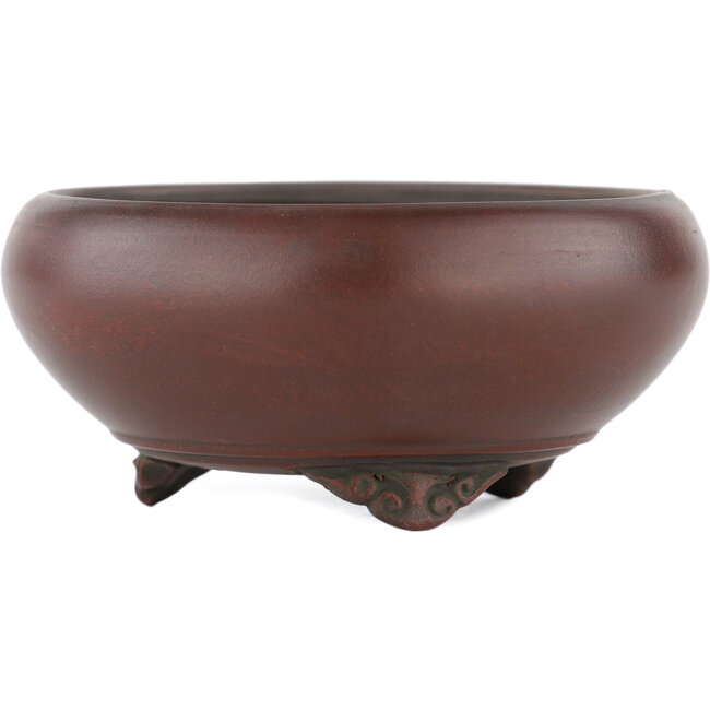 Round unglazed bonsai pot by Bigei - 80 x 80 x 33 mm