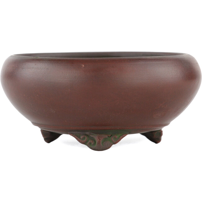 Round unglazed bonsai pot by Bigei - 80 x 80 x 33 mm