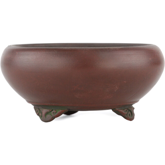 Maceta para bonsái redonda sin esmaltar de Bigei - 80 x 80 x 33 mm