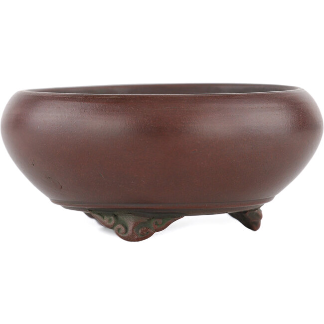 Round unglazed bonsai pot by Bigei - 80 x 80 x 33 mm