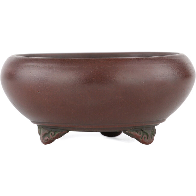 Round unglazed bonsai pot by Bigei - 80 x 80 x 33 mm