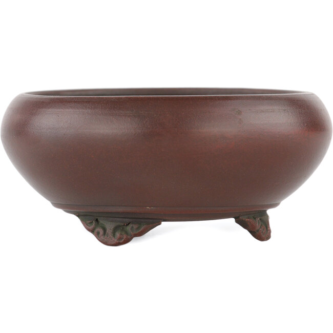 Maceta para bonsái redonda sin esmaltar de Bigei - 80 x 80 x 33 mm
