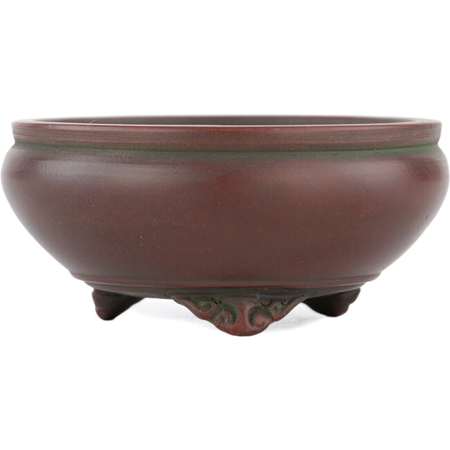 Runder, unglasierter Bonsaitopf von Bigei – 77 x 77 x 33 mm