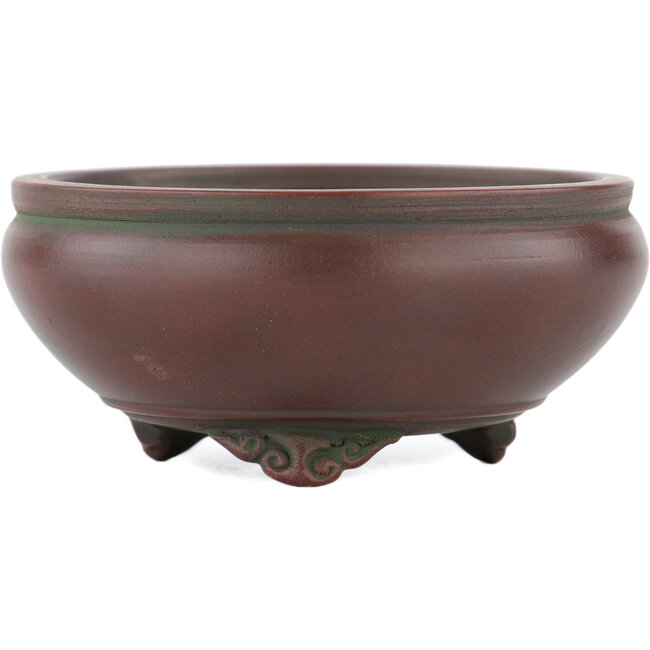 Vaso bonsai rotondo non smaltato di Bigei - 77 x 77 x 33 mm