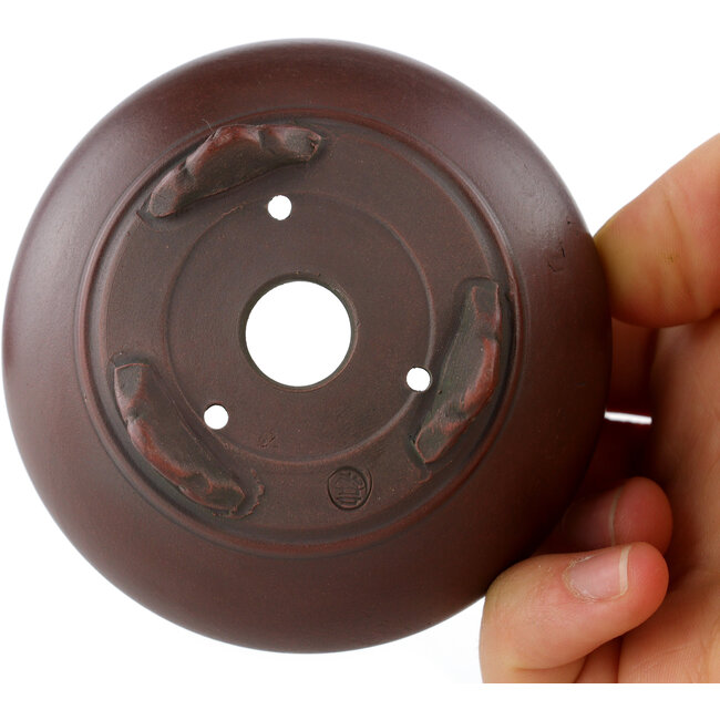 Pot à bonsaï rond non émaillé par Bigei - 80 x 80 x 33 mm