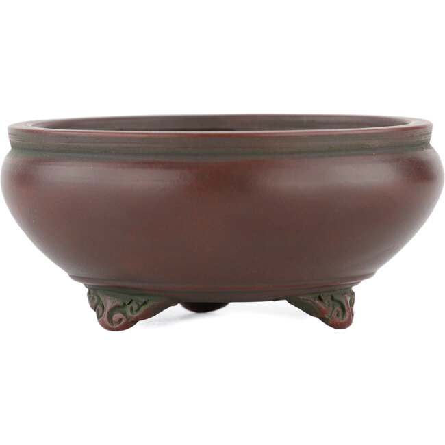 Pot à bonsaï rond non émaillé par Bigei - 77 x 77 x 33 mm