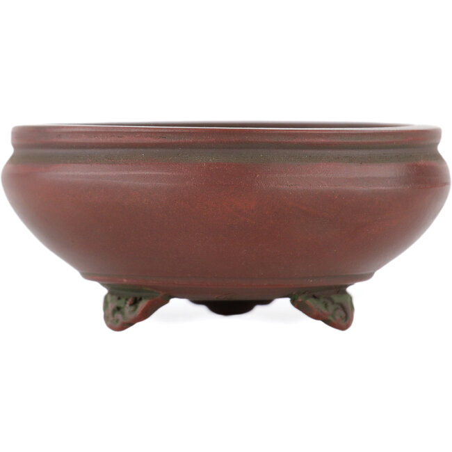 Round unglazed bonsai pot by Bigei - 68 x 68 x 29 mm