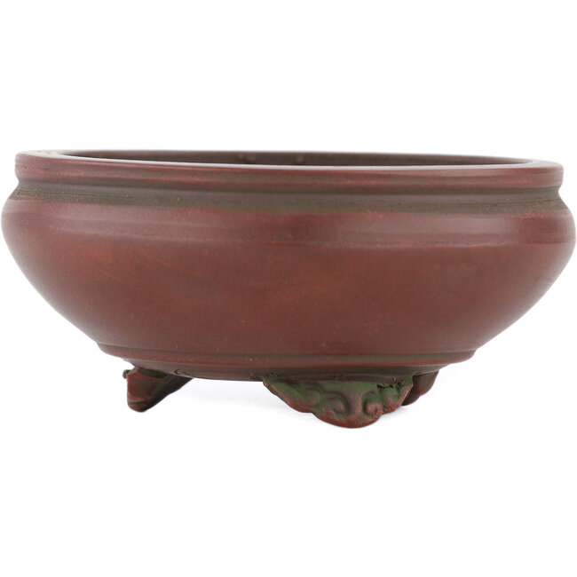 Maceta para bonsái redonda sin esmaltar de Bigei - 68 x 68 x 29 mm