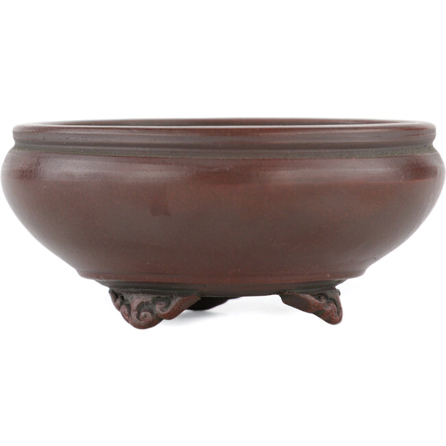 Maceta para bonsái redonda sin esmaltar de Bigei - 68 x 68 x 29 mm