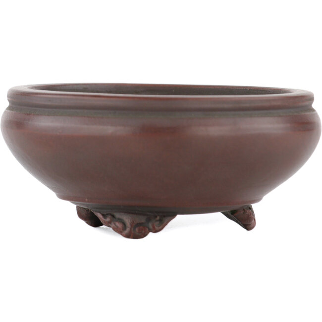 Round unglazed bonsai pot by Bigei - 68 x 68 x 29 mm