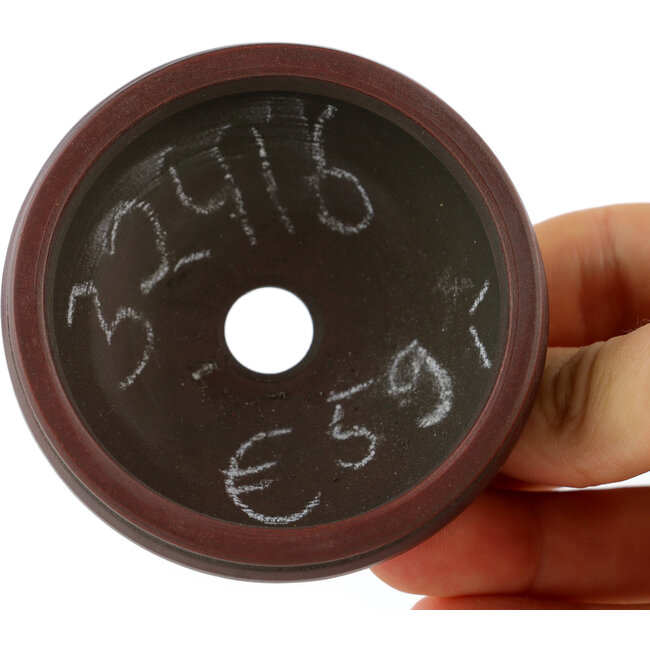 Pot à bonsaï rond non émaillé par Bigei - 68 x 68 x 29 mm