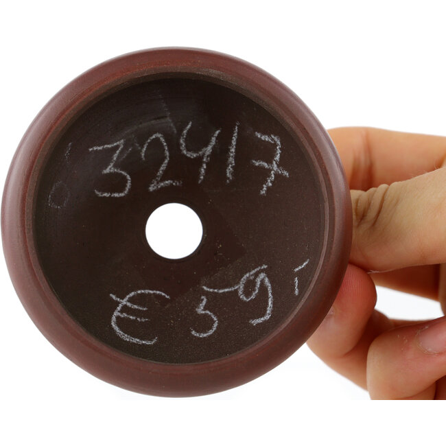 Pot à bonsaï rond non émaillé par Bigei - 70 x 70 x 28 mm