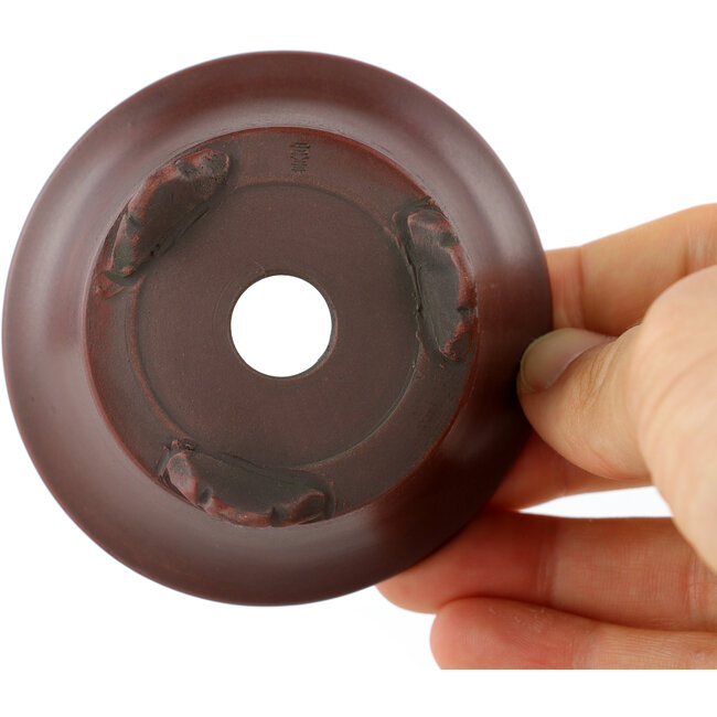 Runder, unglasierter Bonsaitopf von Bigei – 70 x 70 x 30 mm