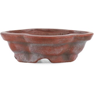 Bigei - Hirata Atsumi 46 mm  unglazed bonsai pot by Bigei, Tokoname, Japan