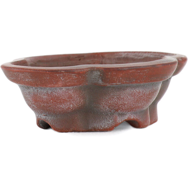 Ronde ongeglazuurde bonsaipot van Bigei - 46 x 36 x 14 mm