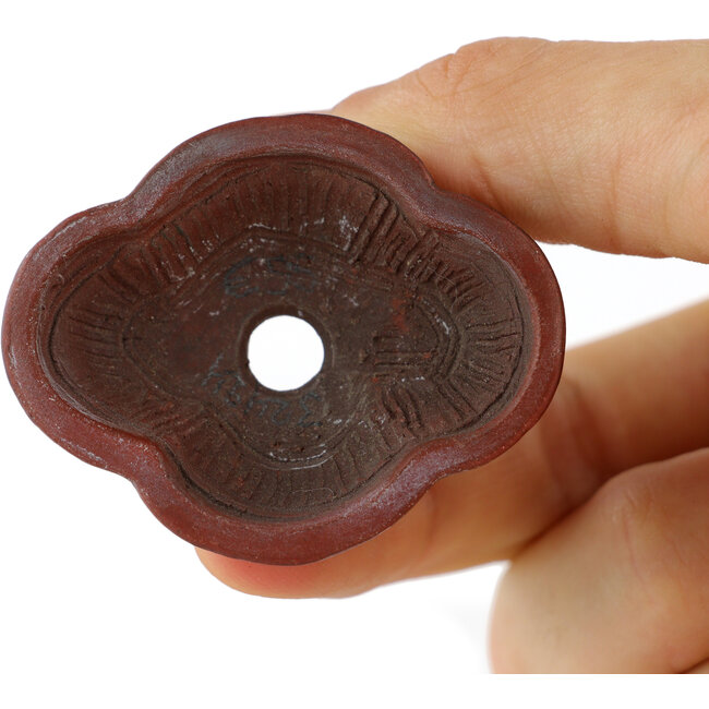 Pot à bonsaï rond non émaillé par Bigei - 46 x 36 x 14 mm