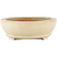 Ovale beige bonsaipot van Hattori - 224 x 167 x 50 mm