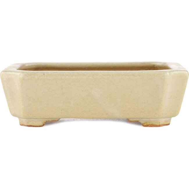 Rechthoekige beige bonsaipot van Hattori - 160 x 115 x 45 mm