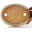 Ovaler beiger Bonsaitopf von Hattori – 224 x 167 x 50 mm