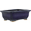 Rectangular blue bonsai pot by Hattori - 145 x 110 x 50 mm