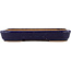 Rectangular blue bonsai pot by Hattori - 172 x 126 x 25 mm