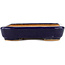 Pot à bonsaï rectangulaire bleu par Hattori - 172 x 126 x 25 mm