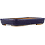 Rectangular blue bonsai pot by Hattori - 172 x 126 x 25 mm