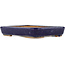 Rectangular blue bonsai pot by Hattori - 172 x 126 x 25 mm