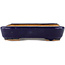 Rectangular blue bonsai pot by Hattori - 172 x 126 x 25 mm