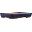 Rectangular blue bonsai pot by Hattori - 172 x 126 x 25 mm