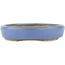 Oval blue bonsai pot by Hattori - 128 x 100 x 21 mm