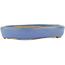 Oval blue bonsai pot by Hattori - 128 x 100 x 21 mm