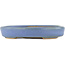 Oval blue bonsai pot by Hattori - 128 x 100 x 21 mm