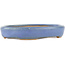 Oval blue bonsai pot by Hattori - 128 x 100 x 21 mm