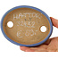 Pot à bonsaï ovale bleu par Hattori - 128 x 100 x 21 mm