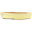 Pot à bonsaï ovale jaune par Hattori - 128 x 100 x 21 mm