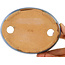 Pot à bonsaï ovale bleu par Hattori - 128 x 100 x 21 mm