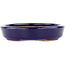 Oval blue bonsai pot by Hattori - 128 x 100 x 21 mm