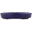 Maceta ovalada para bonsái azul de Hattori - 128 x 100 x 21 mm