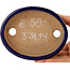 Ovaler blauer Bonsaitopf von Hattori – 128 x 100 x 21 mm