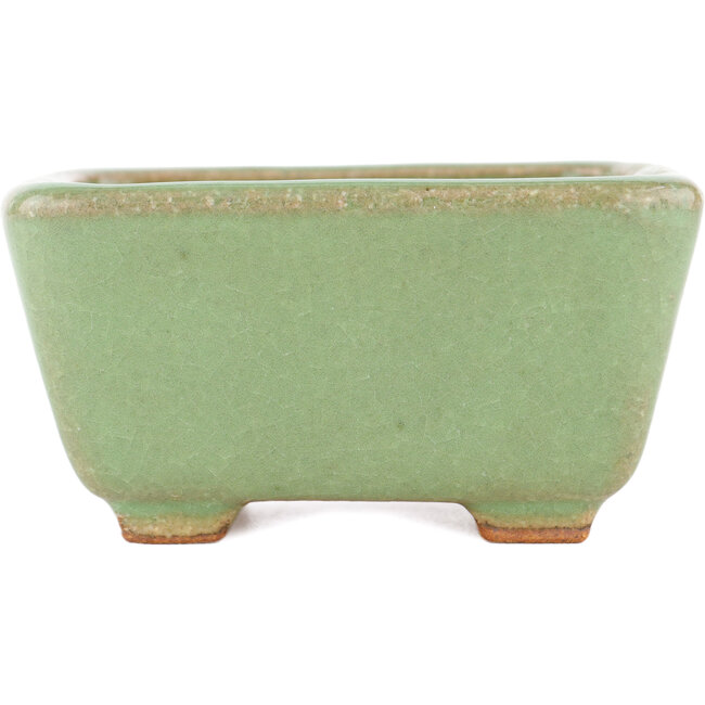 Pot à bonsaï carré vert par Hattori - 91 x 91 x 46 mm