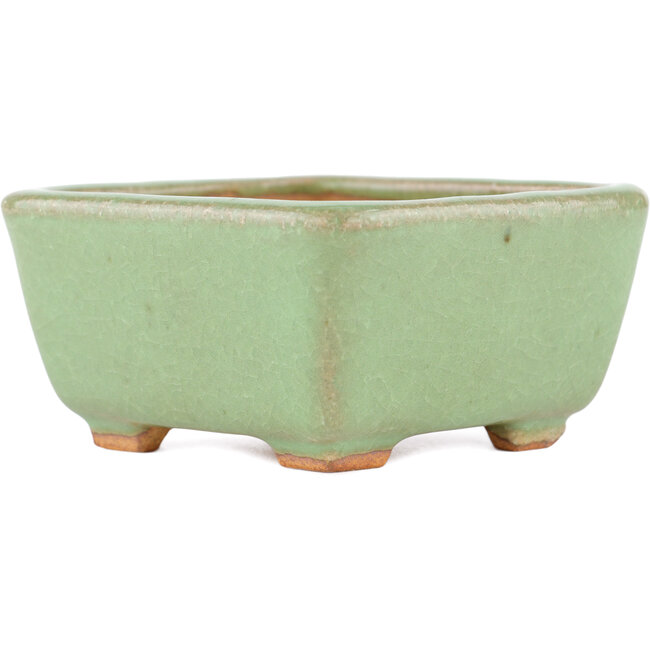 Pot à bonsaï carré vert par Hattori - 91 x 91 x 46 mm