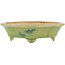 Mokko green bonsai pot by Hattori - 131 x 112 x 35 mm