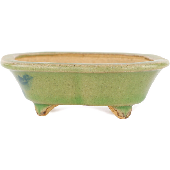 Pot à bonsaï vert Mokko par Hattori - 131 x 112 x 35 mm