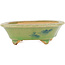 Mokko green bonsai pot by Hattori - 131 x 112 x 35 mm