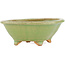 Mokko green bonsai pot by Hattori - 130 x 114 x 45 mm